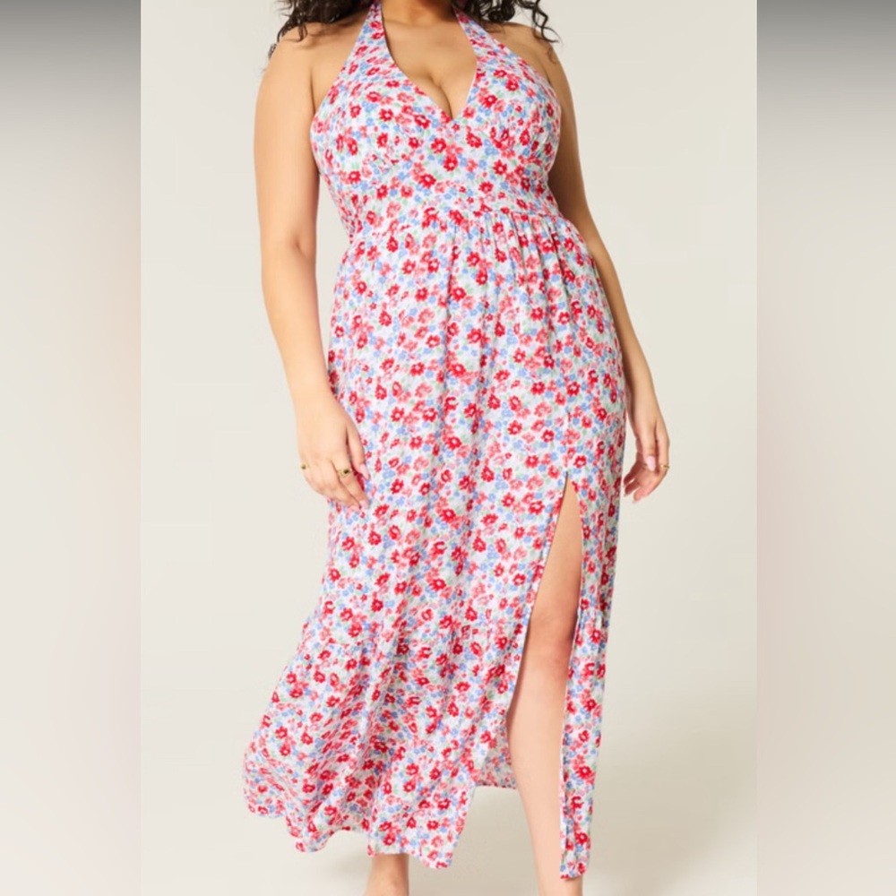 Floral Halter Maxi Dress